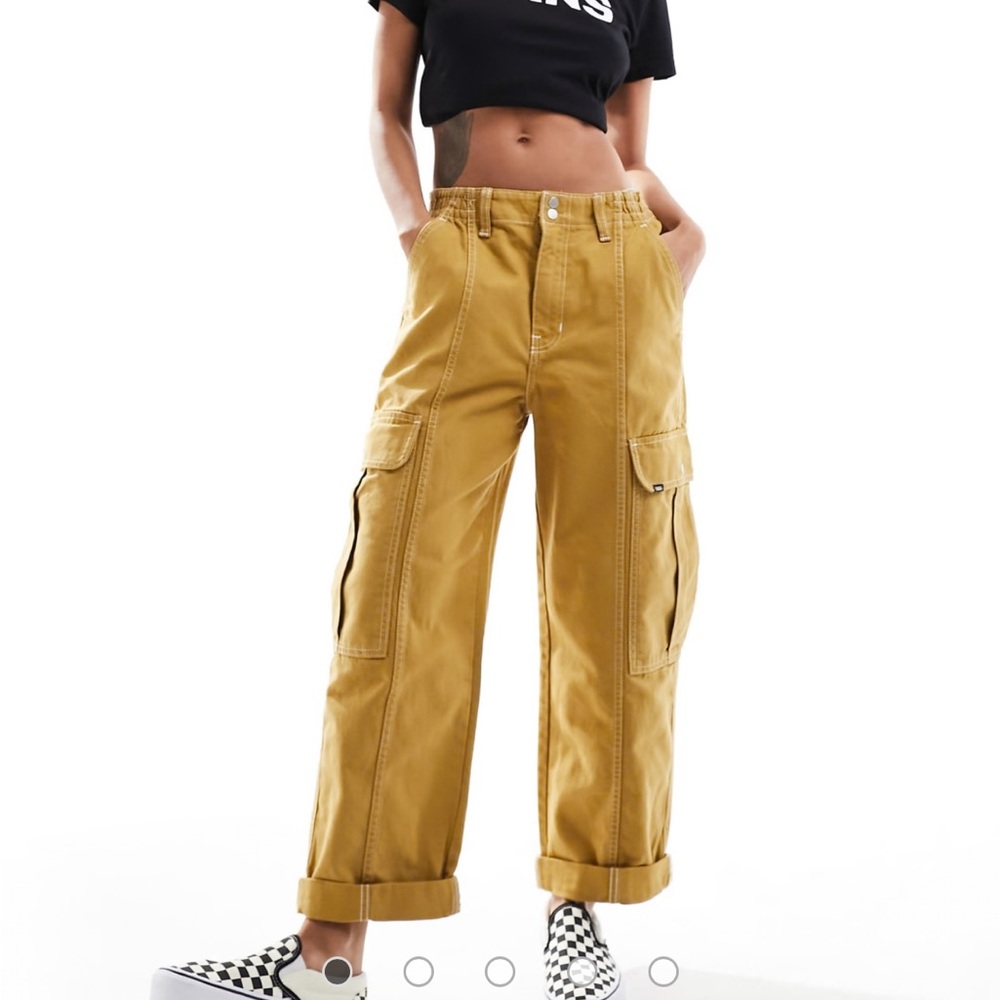 Vans Sidewalk Tan Elastic Waist Pants S